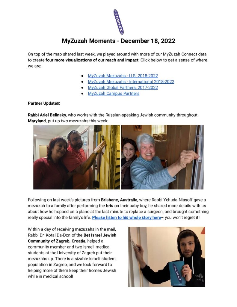 thumbnail of MyZuzah Moments – December 18, 2022